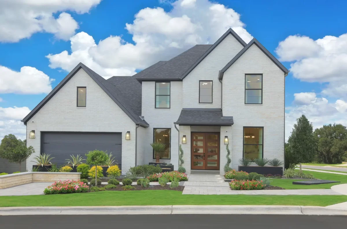 Mockup of a two story home in Provence, located in Bee Cave, Texas.