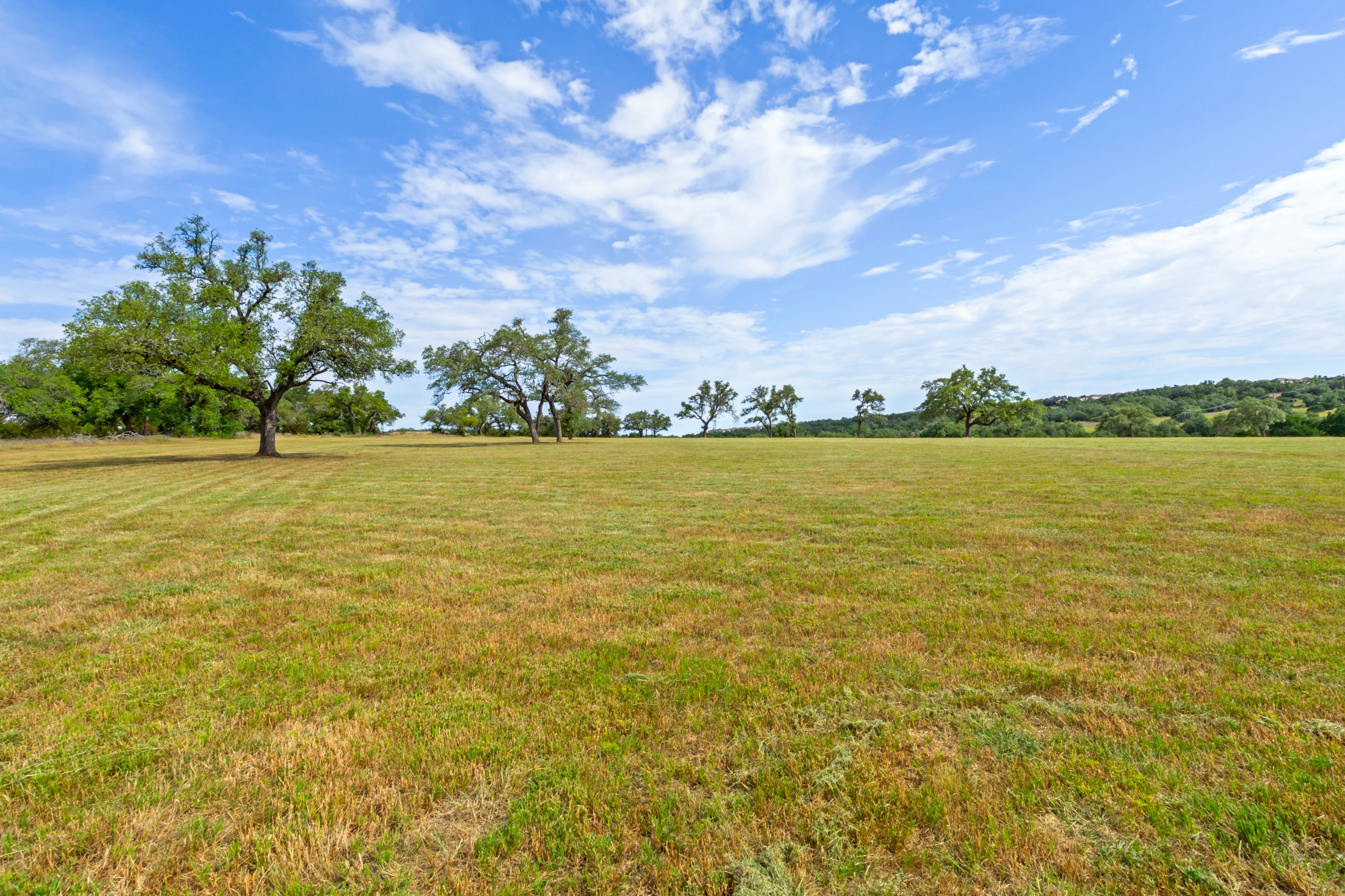 Image of land with trees in the background in Provence, TX.