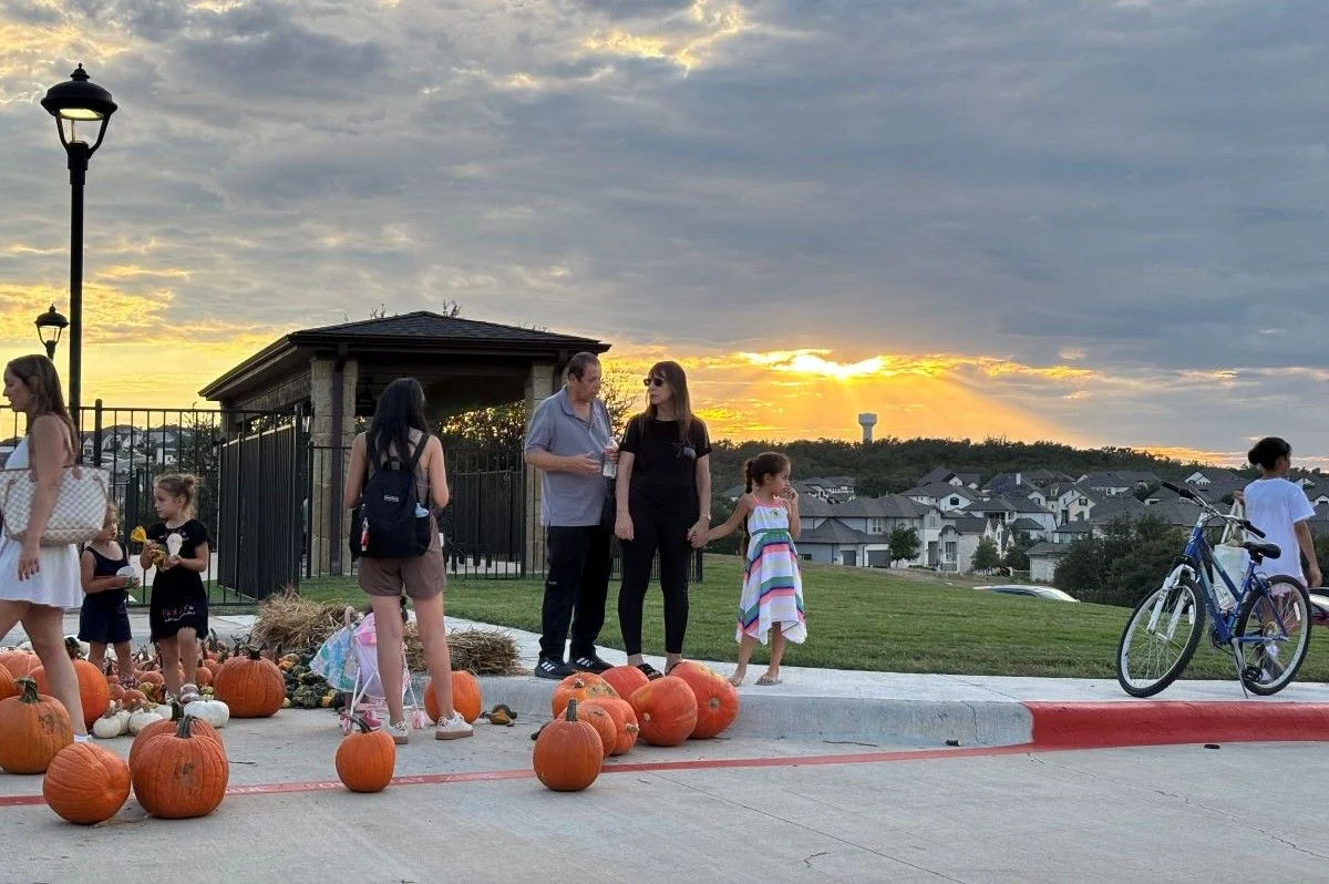 Provence residents enjoying a evening at the Provence pumpkin patch event